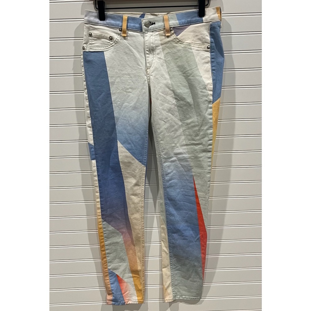 Rag‎ & Bone Goetz Print Jeans Colorful Designer Denim Pants Size 29